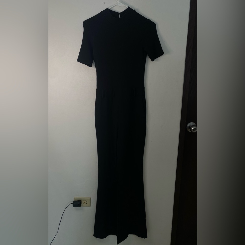 Mango Black Short Sleeved Jumpsuit